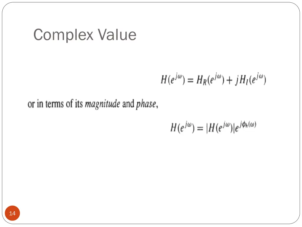 complex value