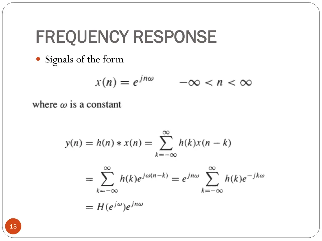 frequency response frequency response
