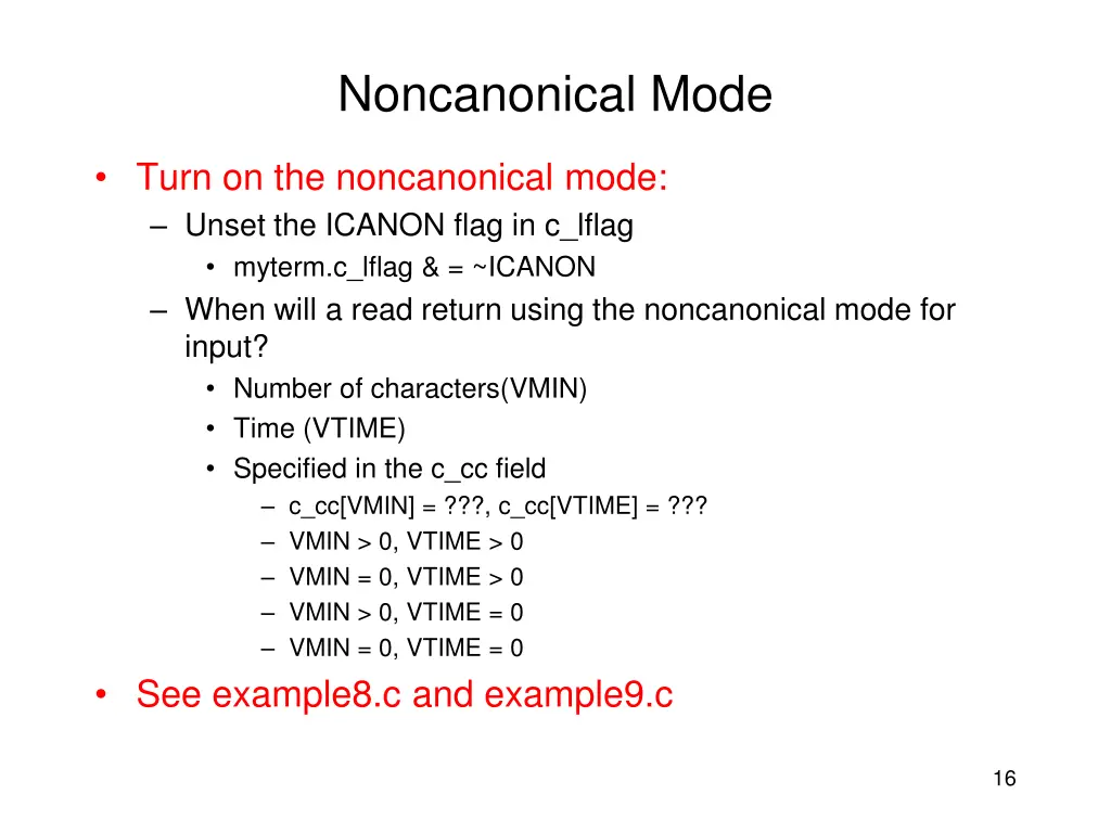 noncanonical mode