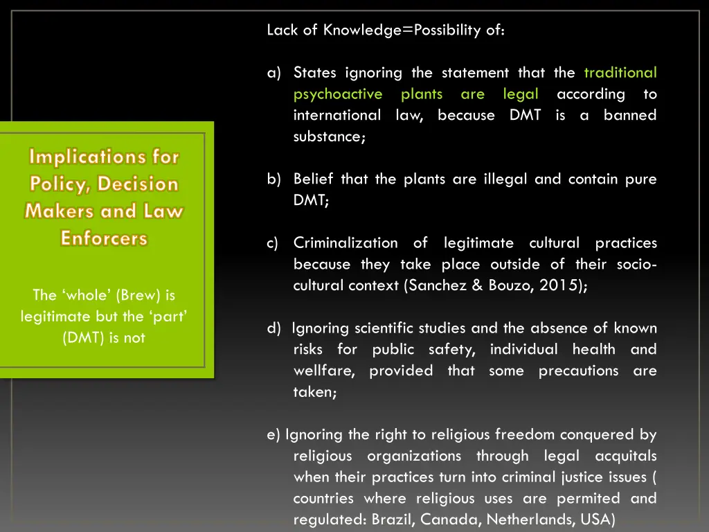 lack of knowledge possibility of
