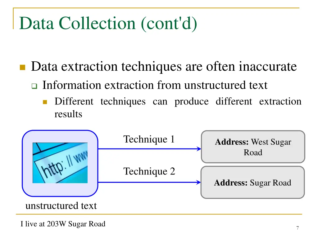 data collection cont d