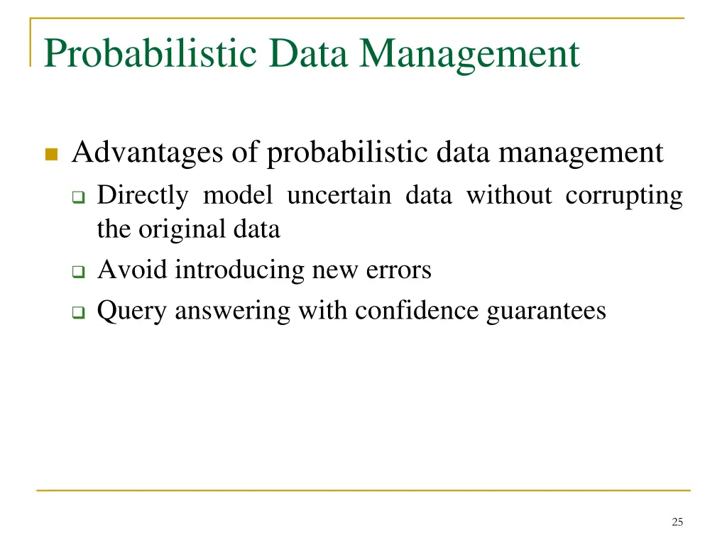 probabilistic data management 1