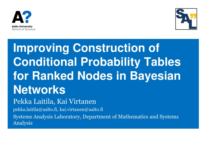 improving construction of conditional probability