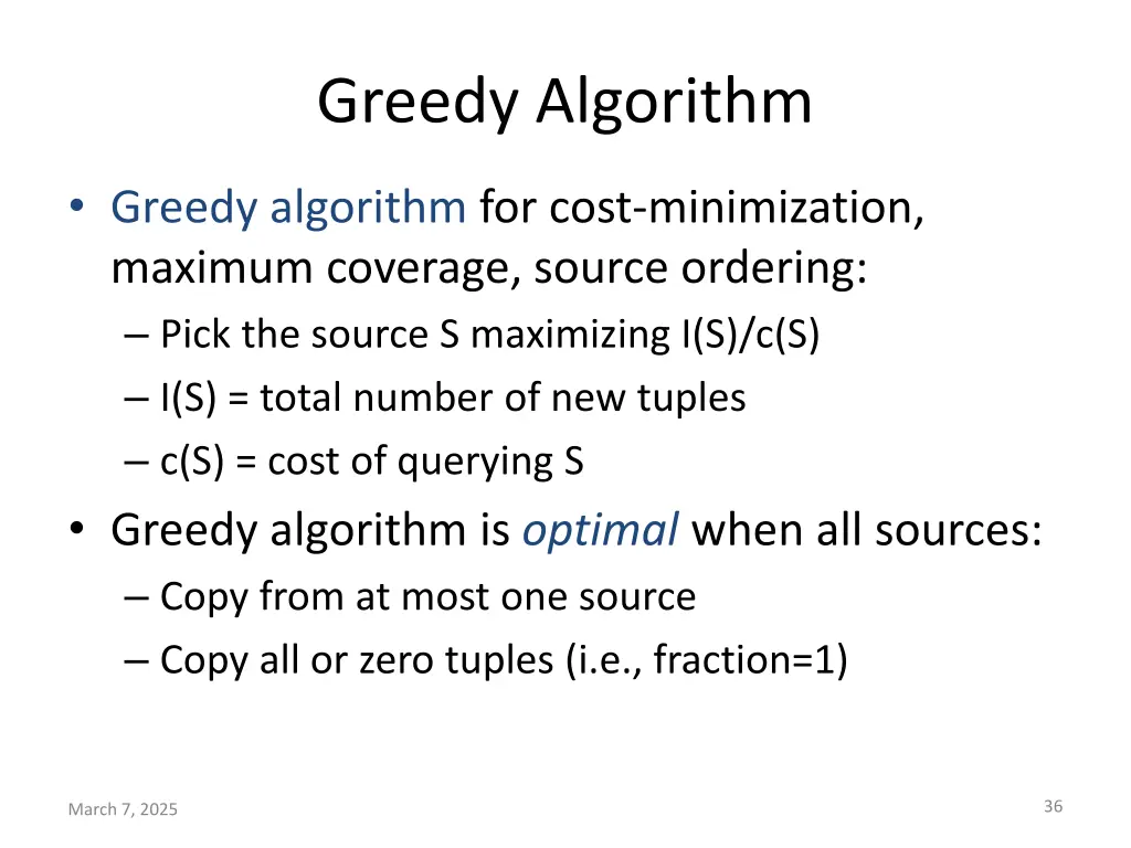 greedy algorithm