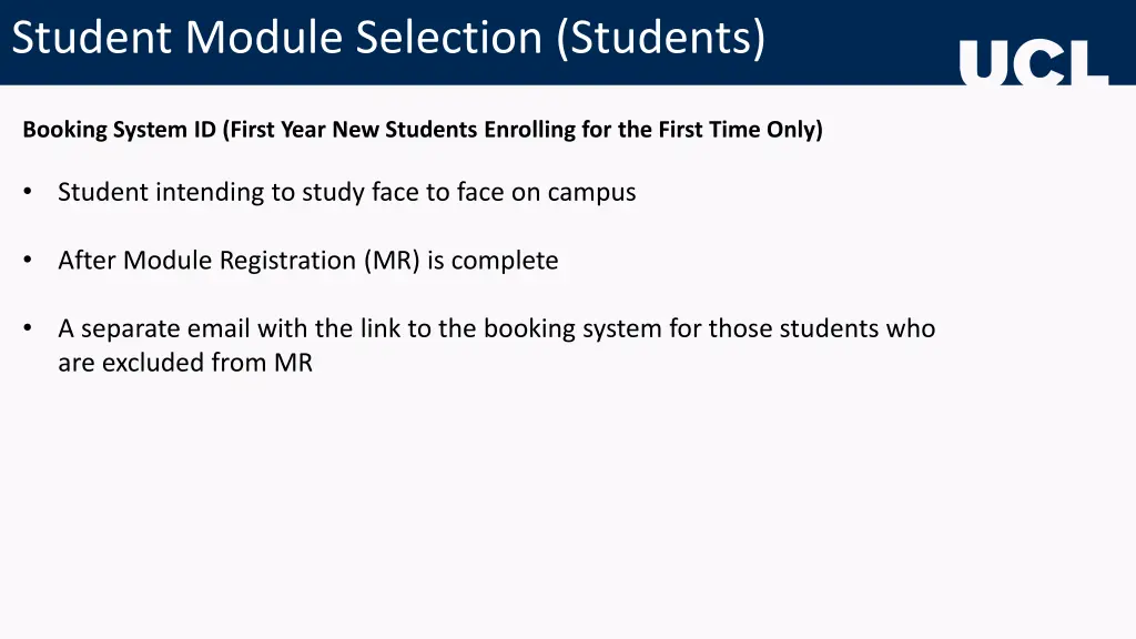 student module selection students 1