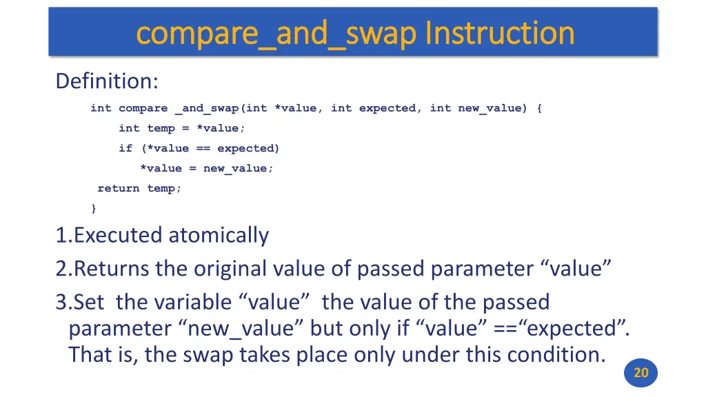 compare and swap compare and swap instruction