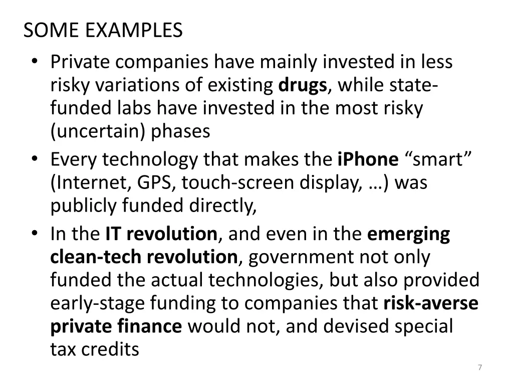 some examples