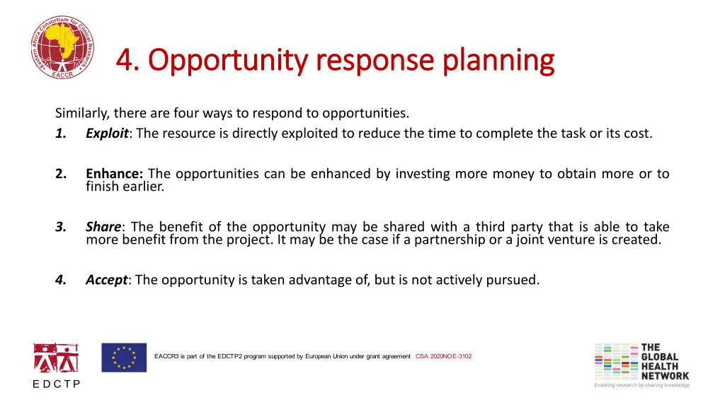 4 opportunity response planning 4 opportunity