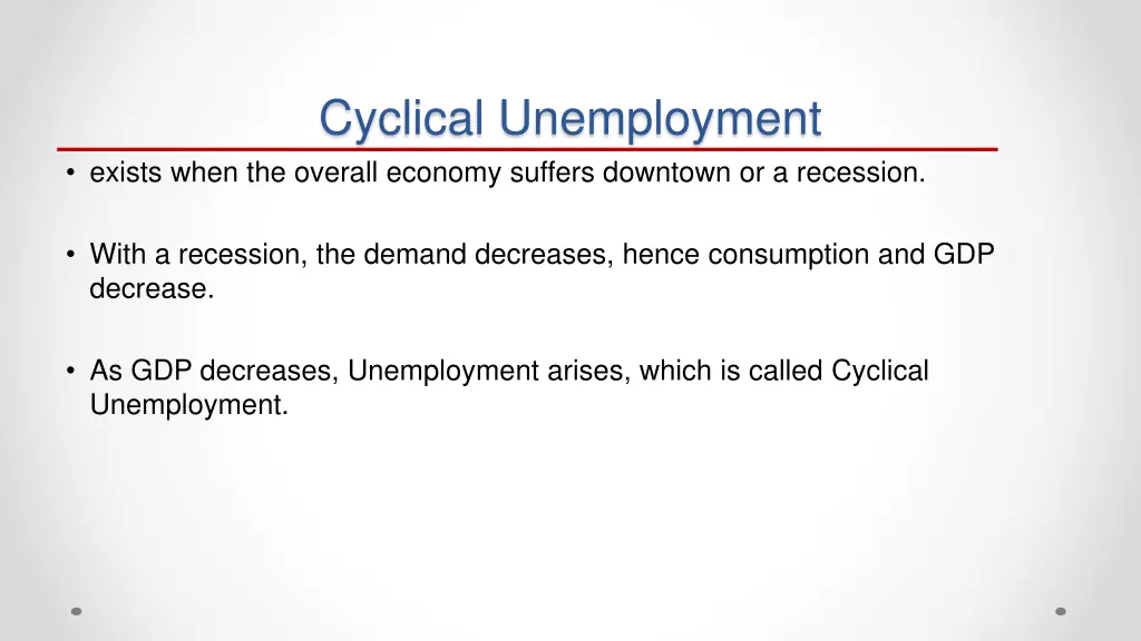 cyclical unemployment