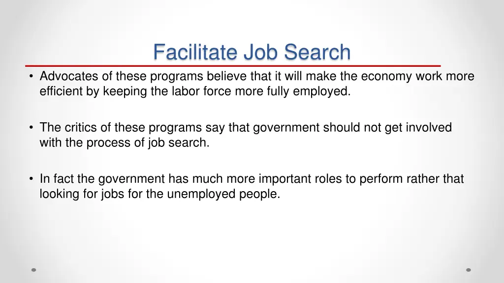 facilitate job search 2