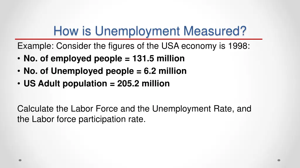 how is unemployment measured example consider