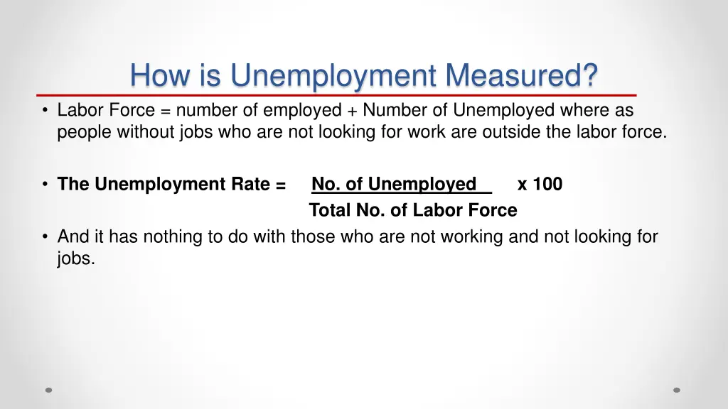 how is unemployment measured labor force number