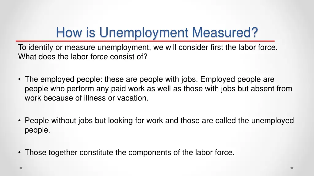 how is unemployment measured to identify
