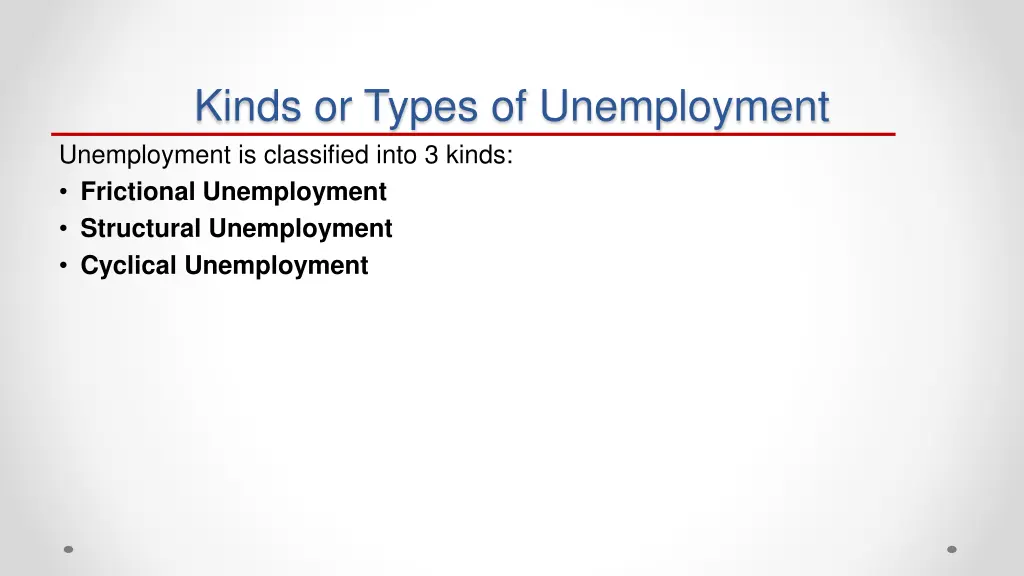 kinds or types of unemployment unemployment