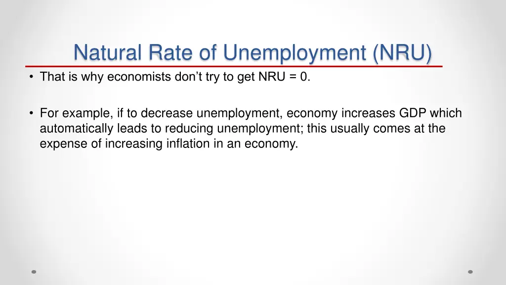 natural rate of unemployment nru that