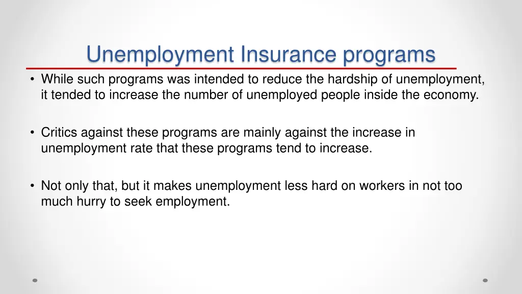 unemployment insurance programs while such