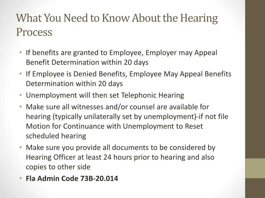 what you need to know about the hearing process