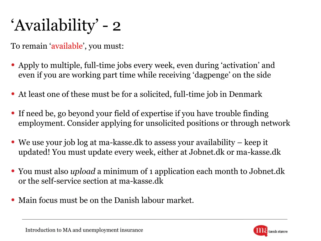 availability 2