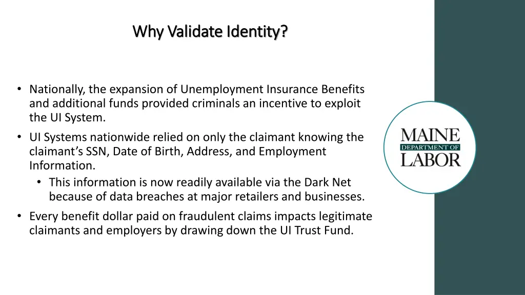 why validate identity why validate identity