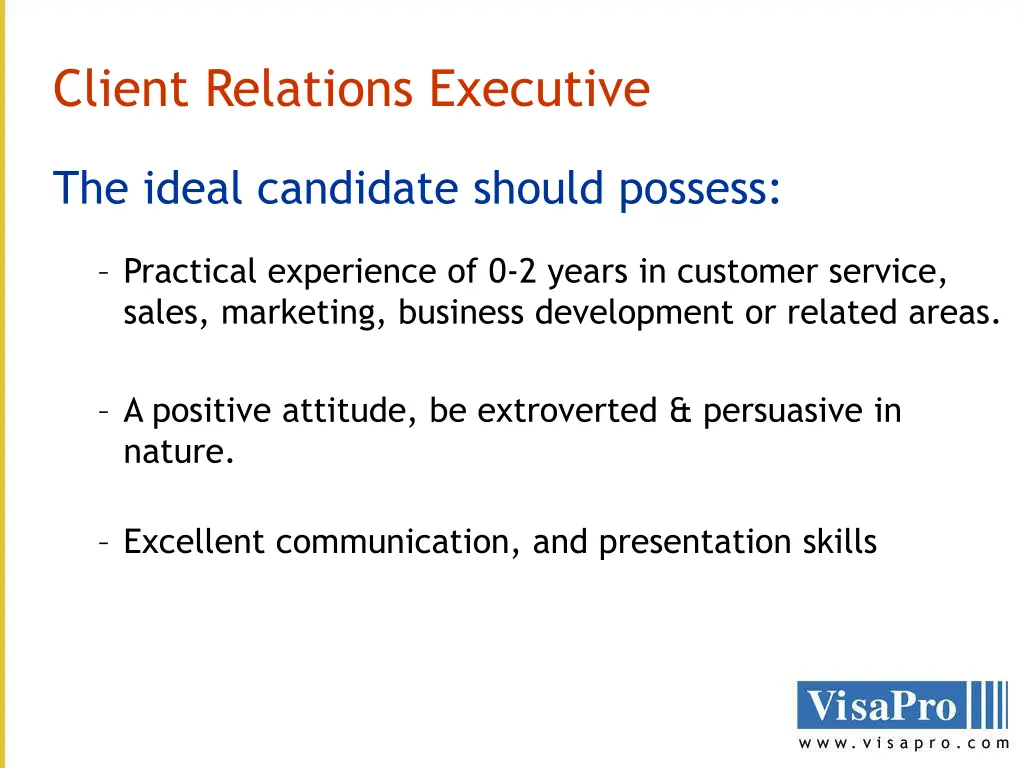 client relations executive 1