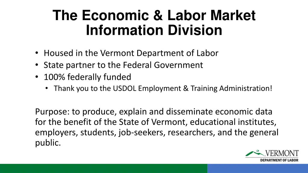 the economic labor market information division