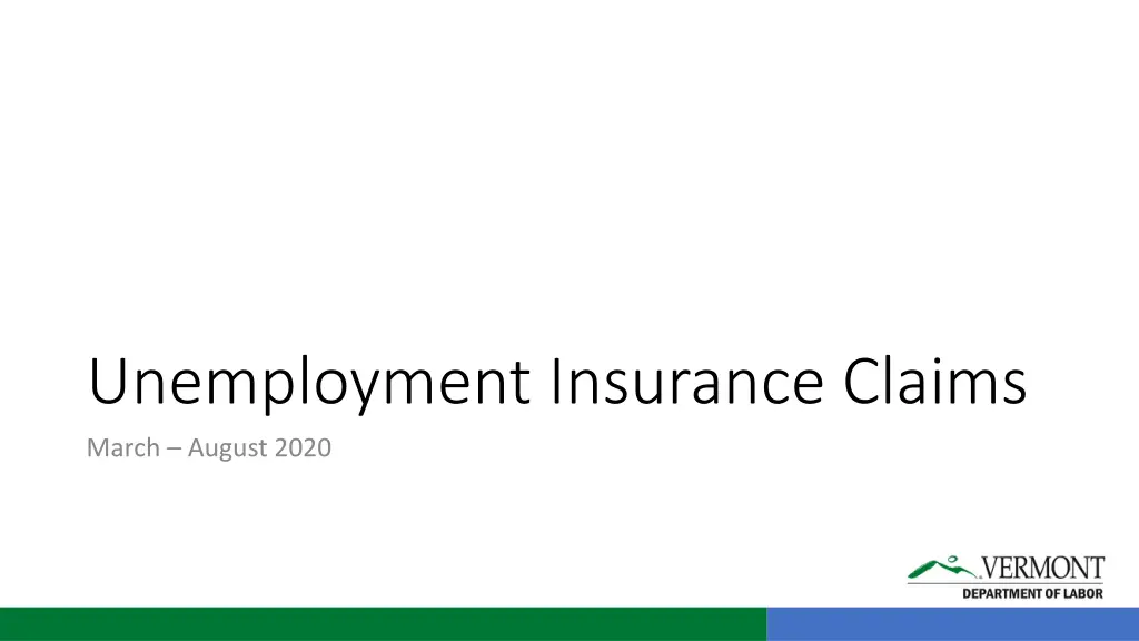 unemployment insurance claims march august 2020