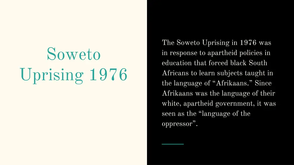 the soweto uprising in 1976 was in response