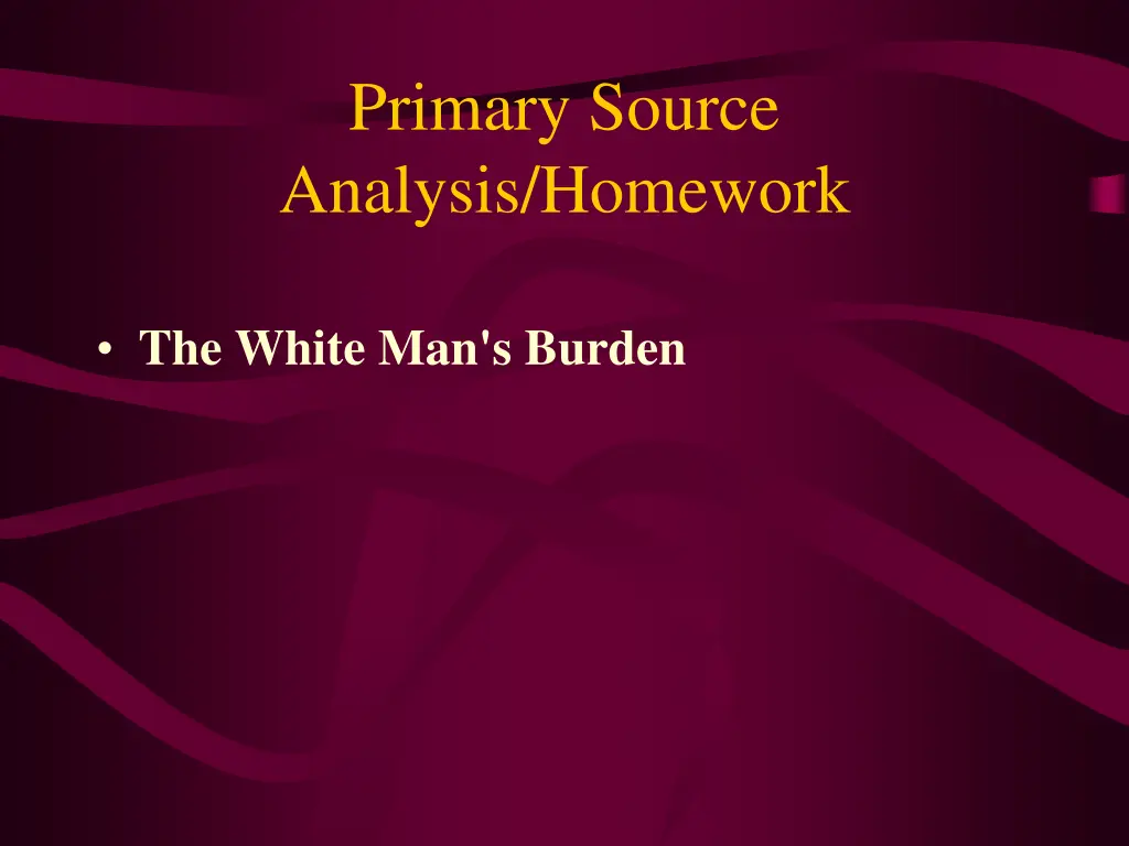 primary source analysis homework