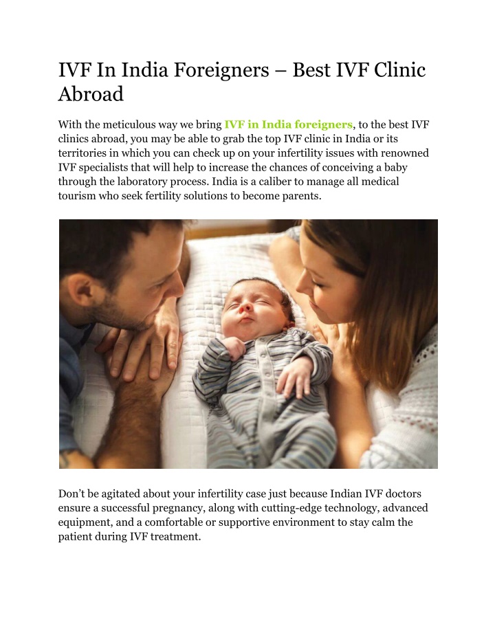 ivf in india foreigners best ivf clinic abroad