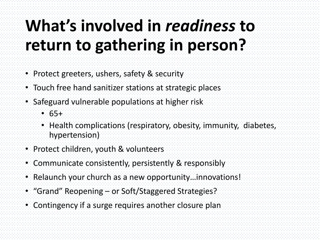 what s involved in readiness to return 2