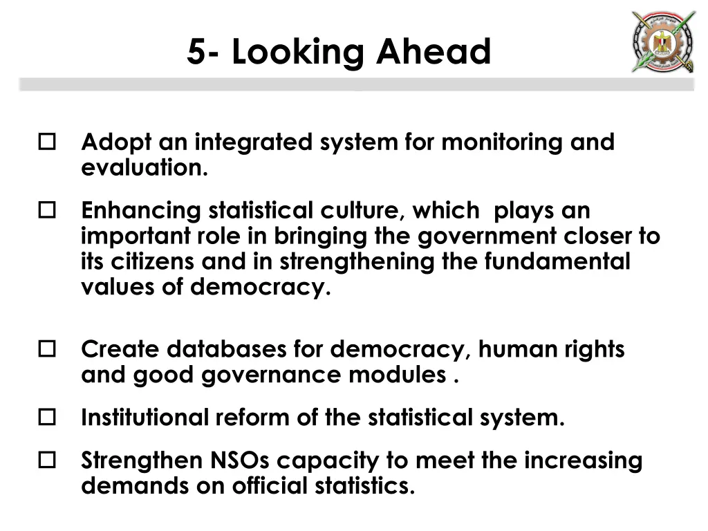 5 looking ahead