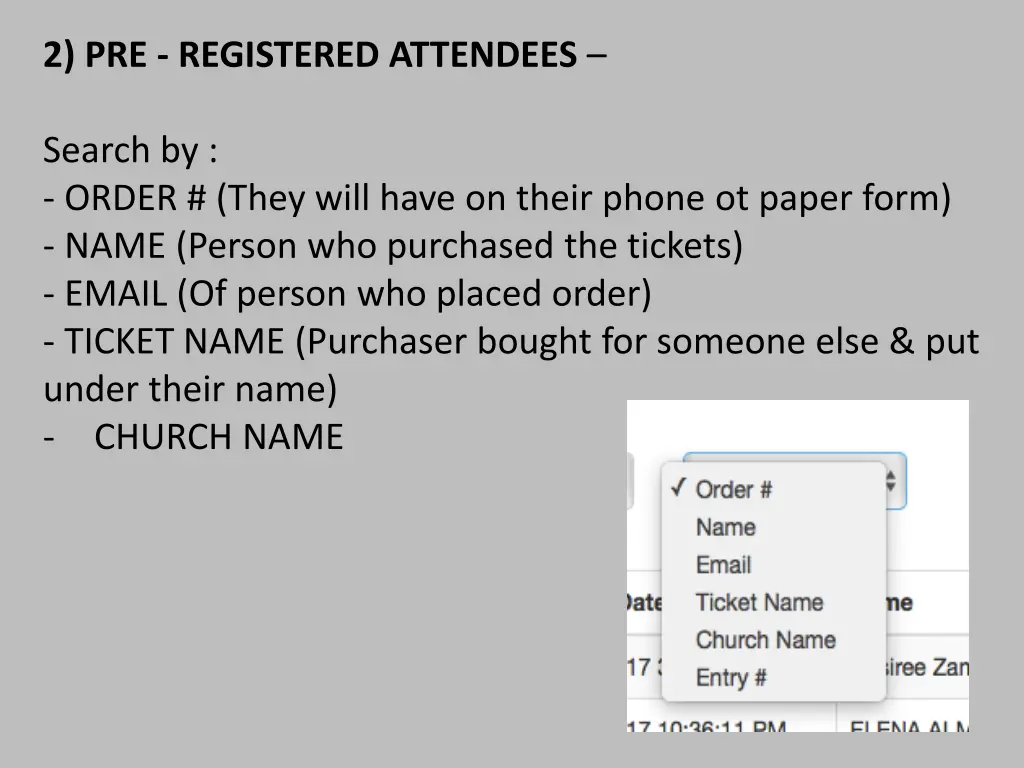 2 pre registered attendees