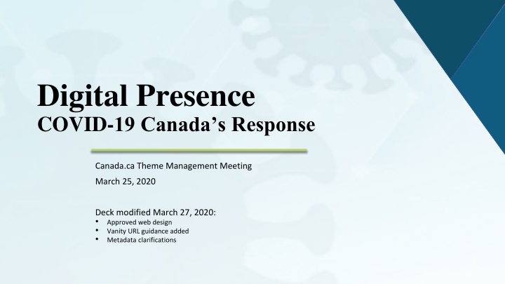 digital presence covid 19 canada s response
