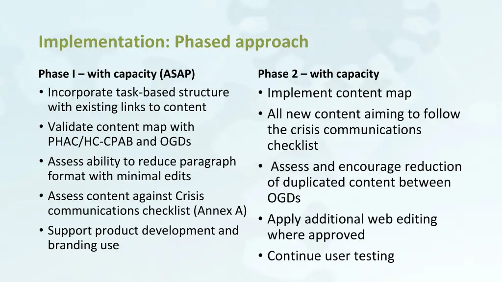 implementation phased approach