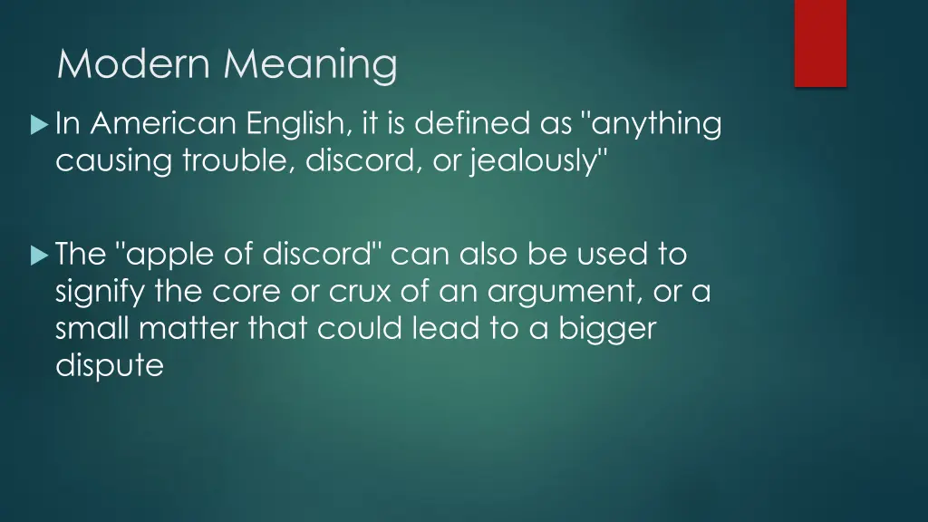 modern meaning