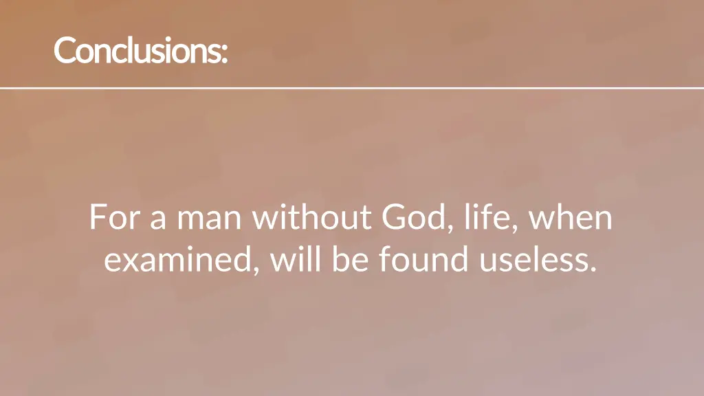 conclusions conclusions