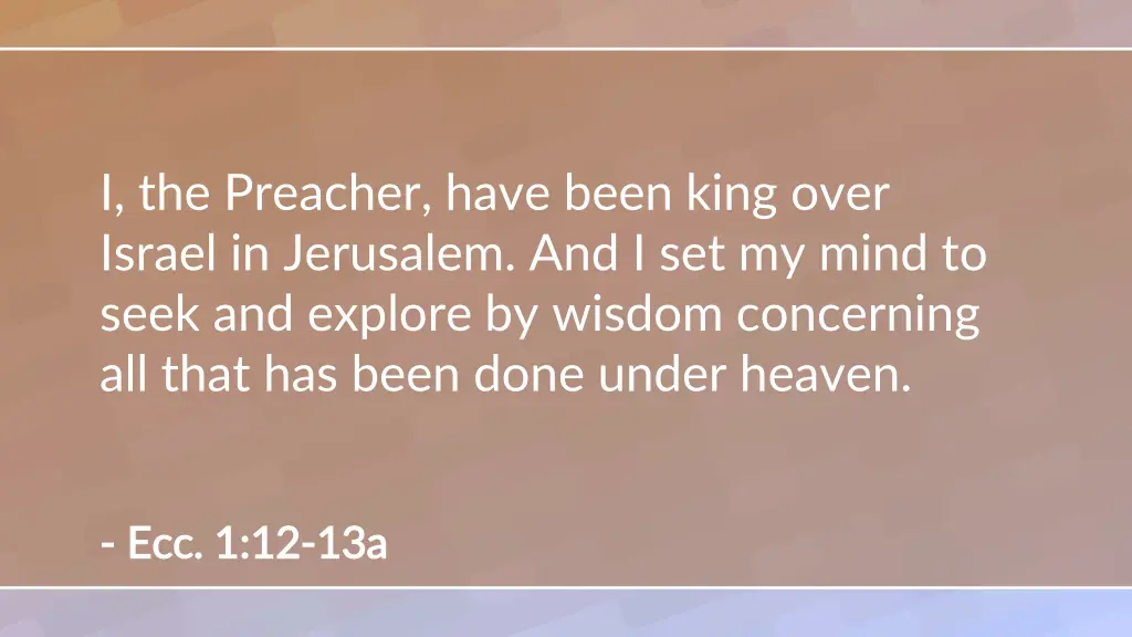 i the preacher have been king over israel