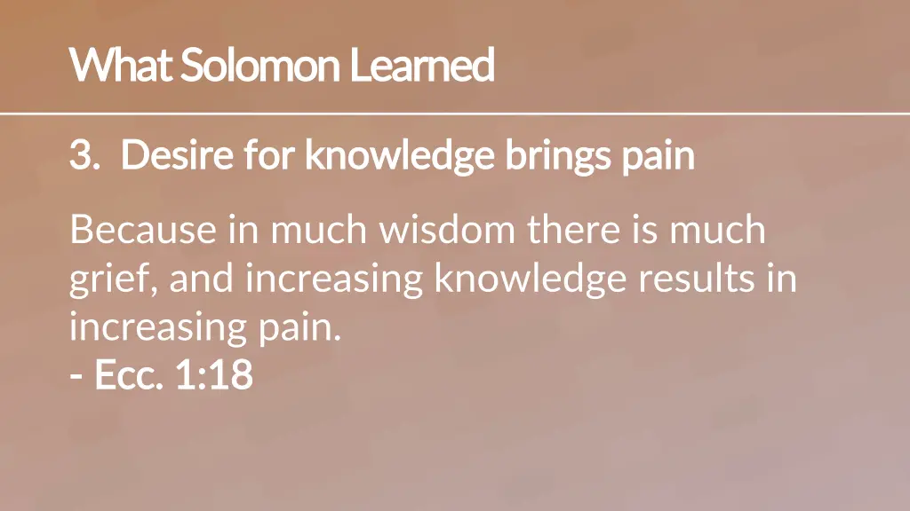 what solomon learned what solomon learned 3
