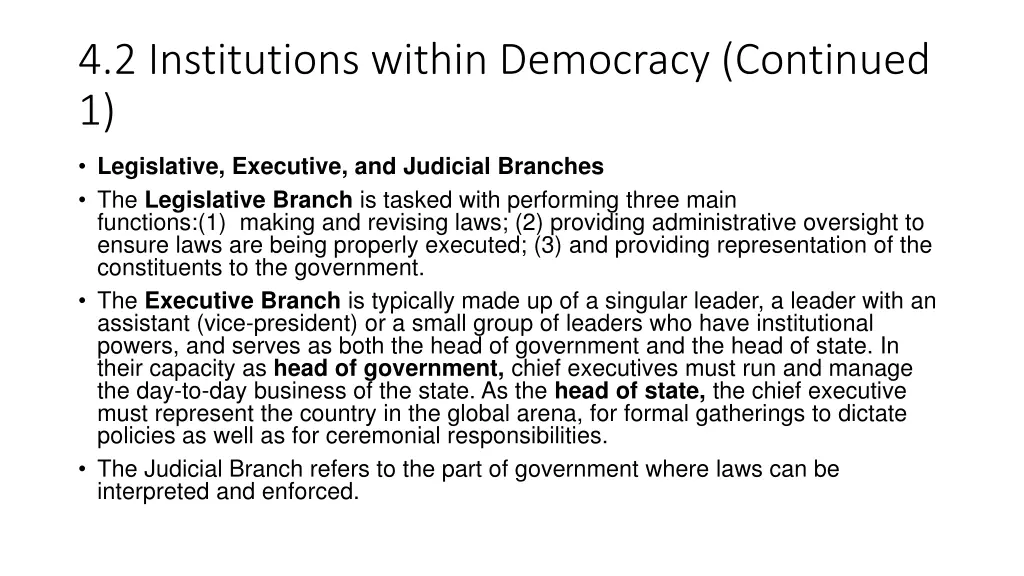4 2 institutions within democracy continued 1