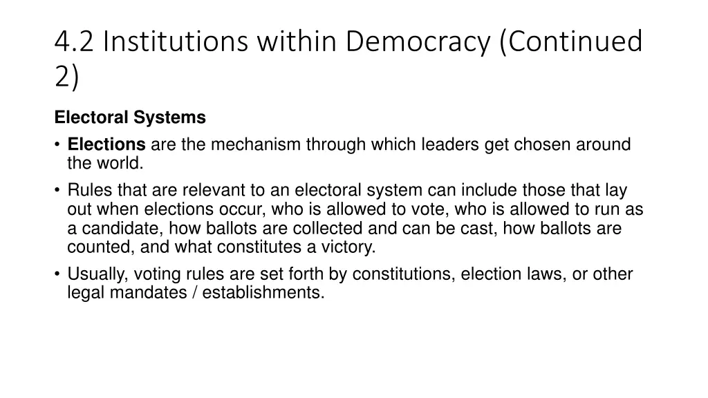 4 2 institutions within democracy continued 2