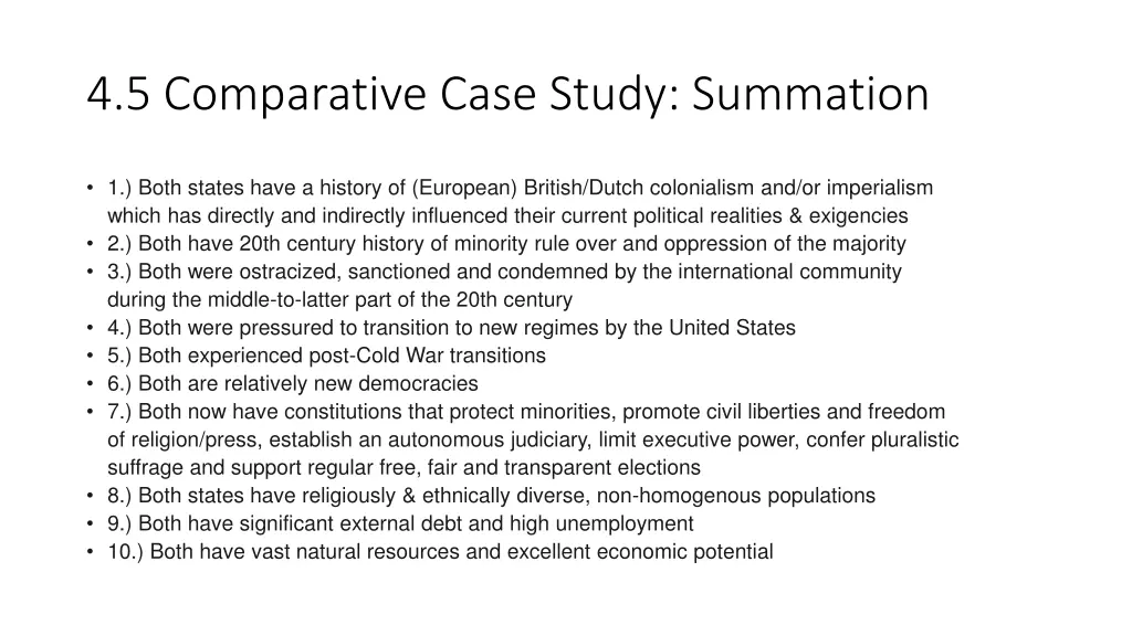 4 5 comparative case study summation