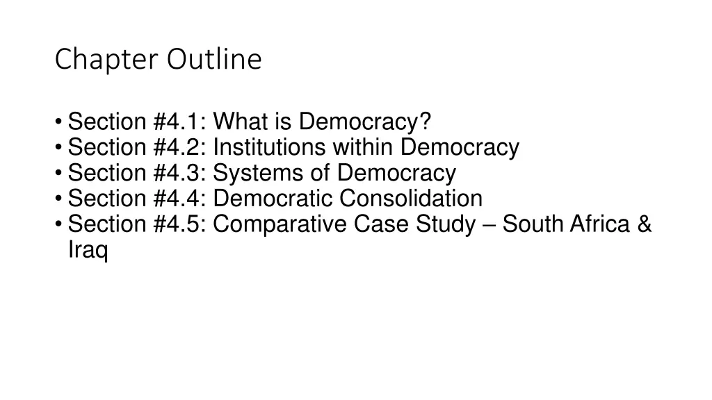 chapter outline