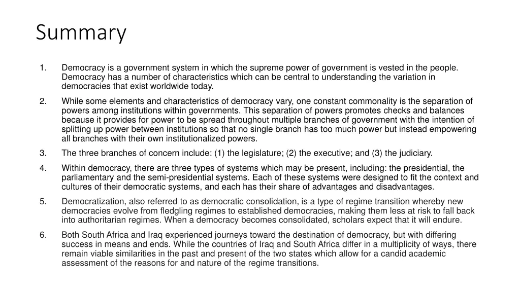 summary