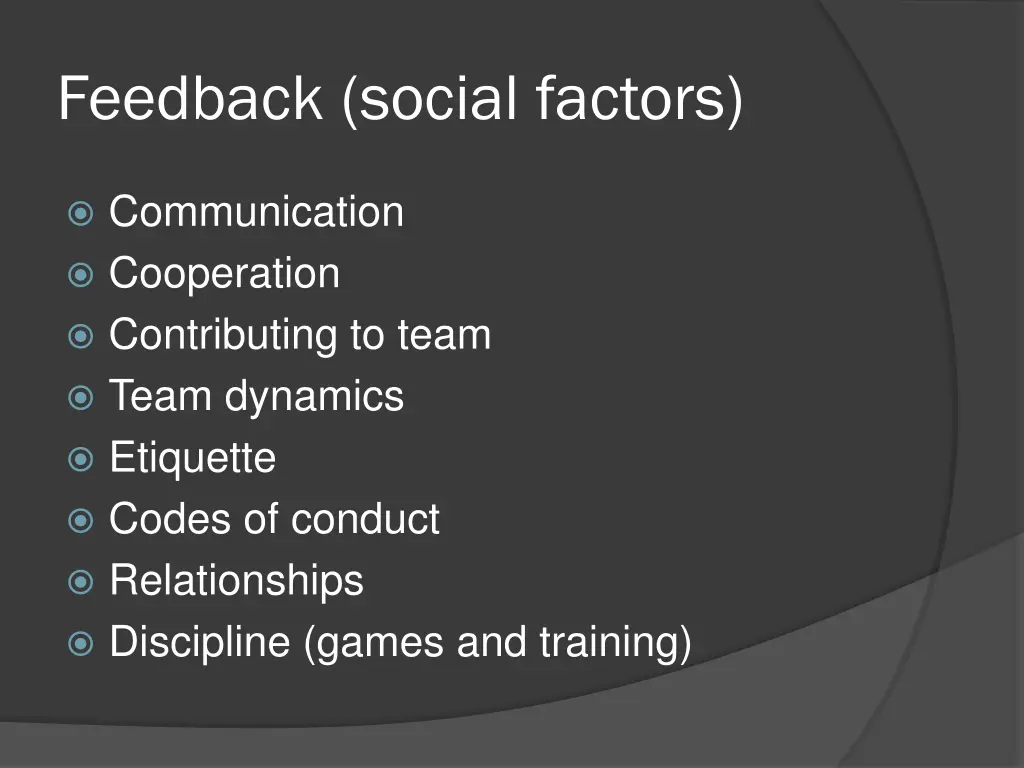 feedback social factors 1