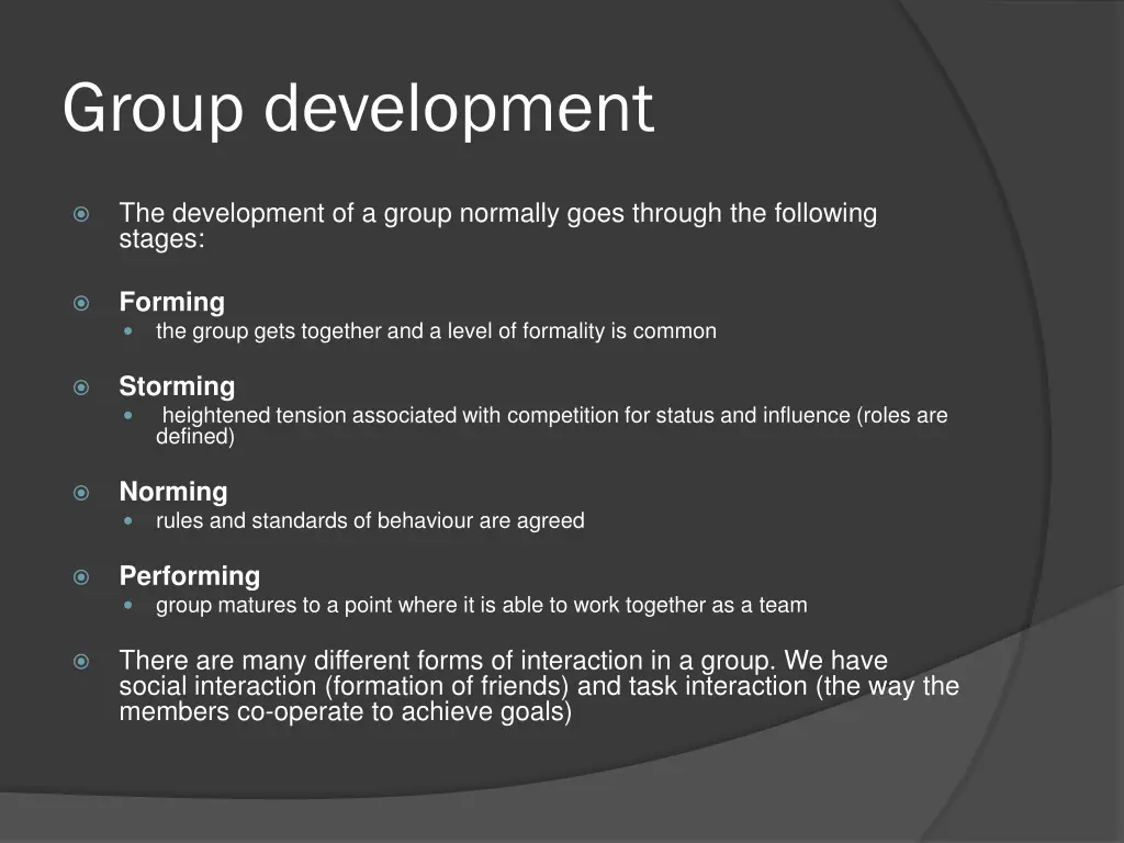 group development