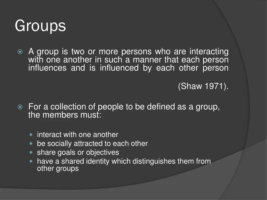 groups