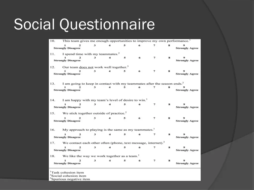 social questionnaire 1