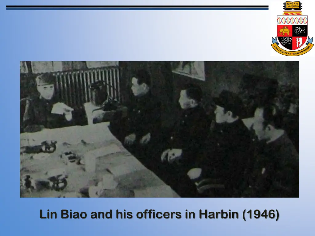 lin biao and his officers in harbin 1946