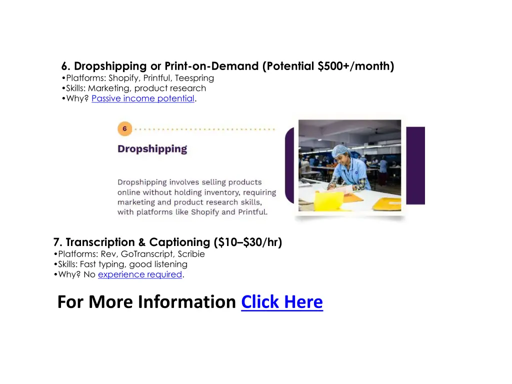 6 dropshipping or print on demand potential