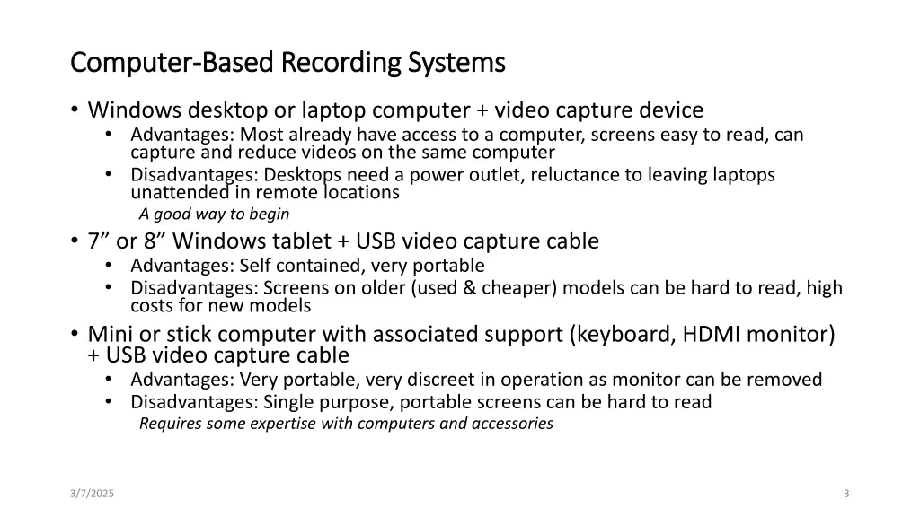 computer computer based recording systems based